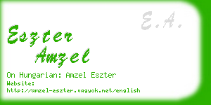 eszter amzel business card